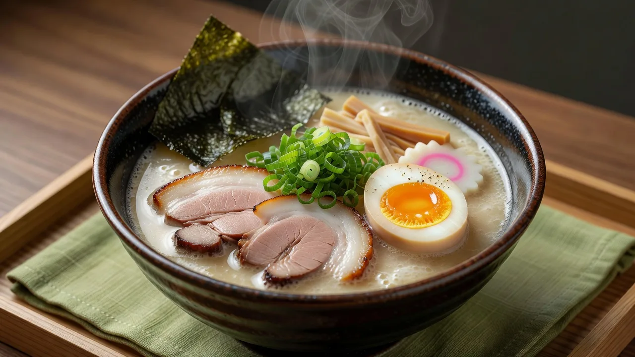 濃厚な豚骨らーめん