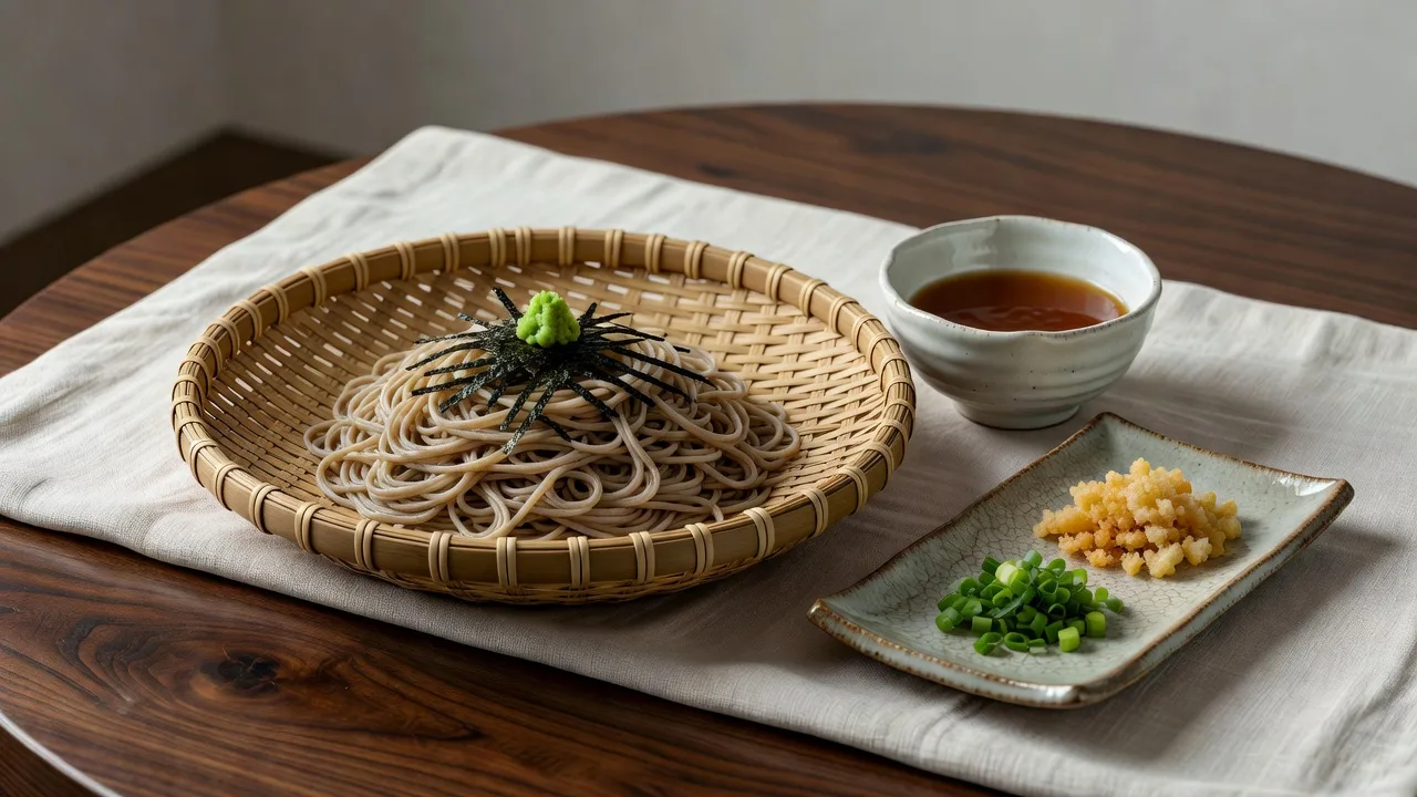 香り高い十割そば、ざるそば